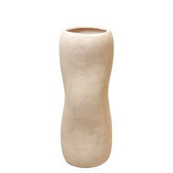 Wazon ceramiczny terakota Wysoki wąski Kremowy 40cm